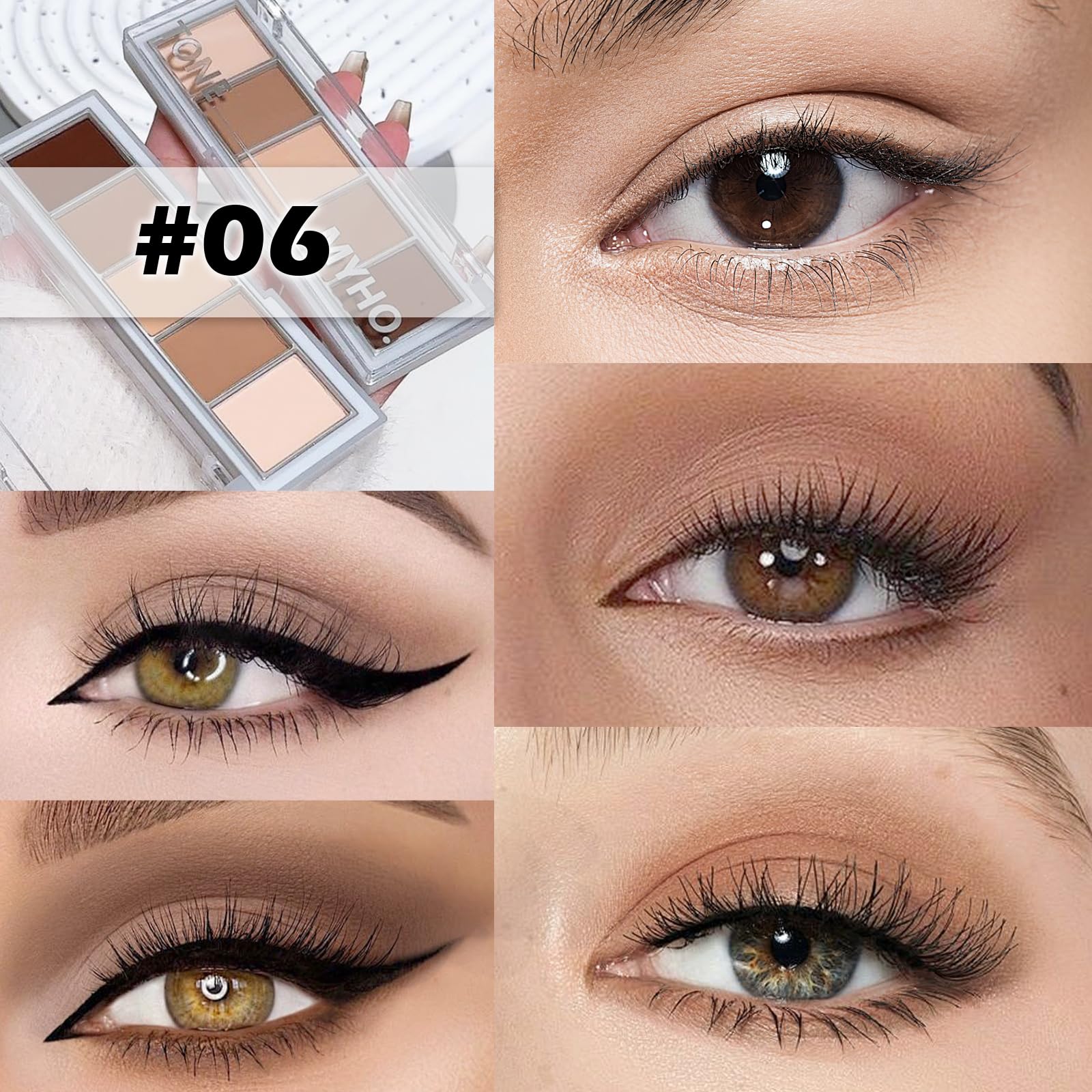 Brocha doble de LSxia para aplicación precisa de sombras.