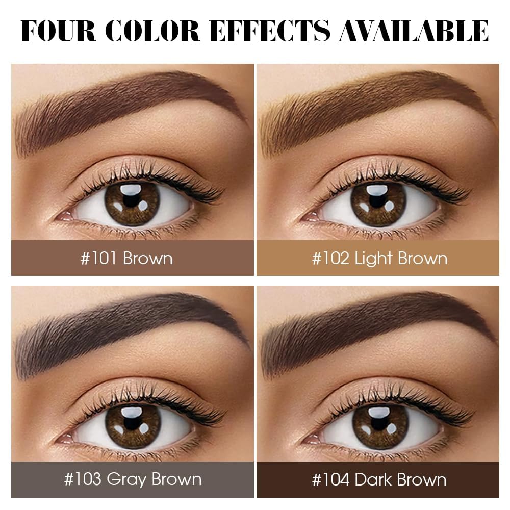 LSxia peel-off eyebrow gel in brown enables precise brow color.