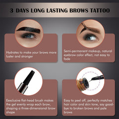 LSxia peel-off eyebrow gel set gray brown for cool-toned brows.
