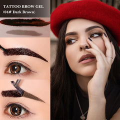 LSxia peel-off eyebrow gel set light brown for soft definition.