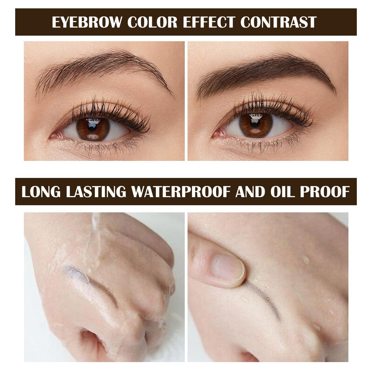 LSxia waterproof formula keeps brow color through workouts and heat.