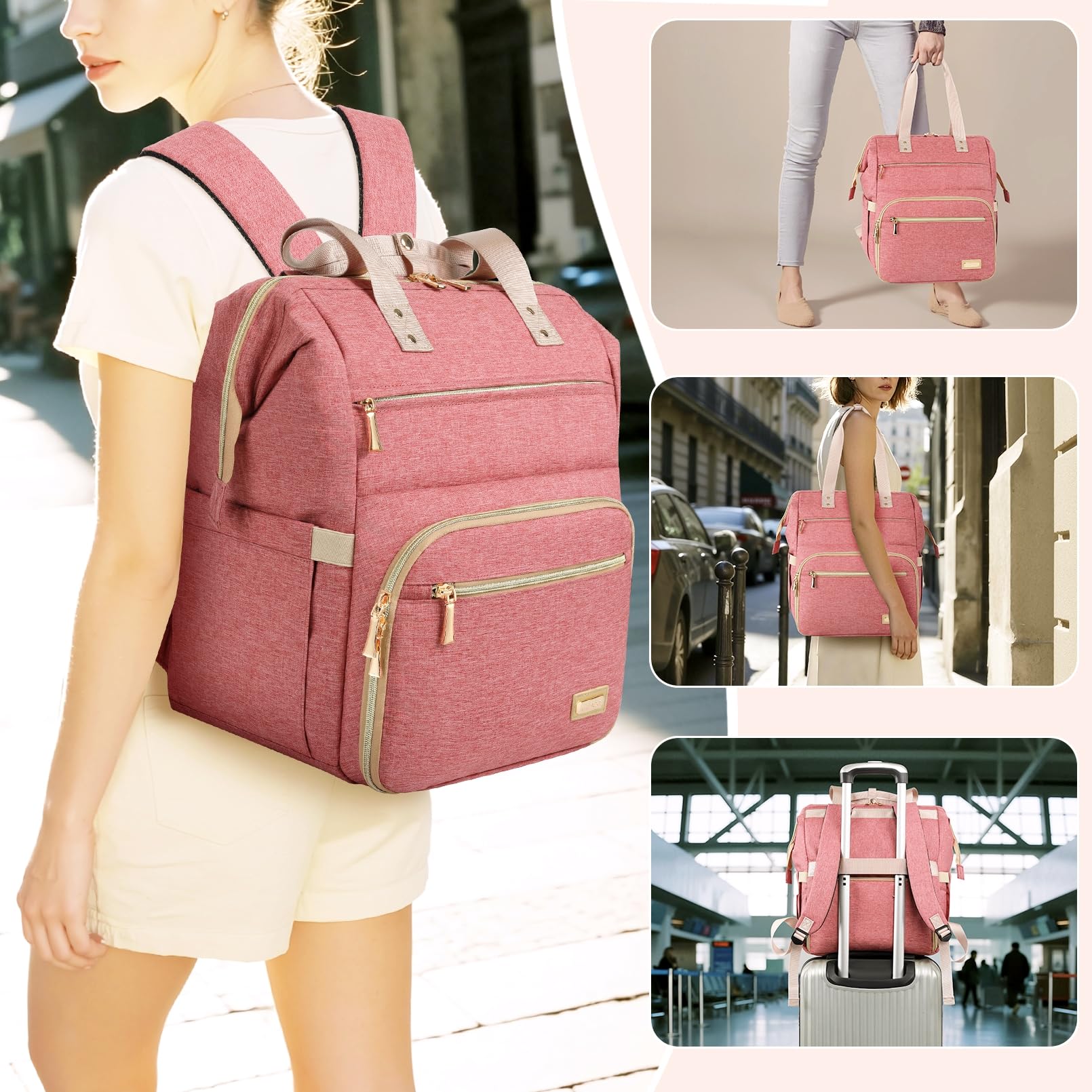 LTINVECK travel-ready bag with luggage strap