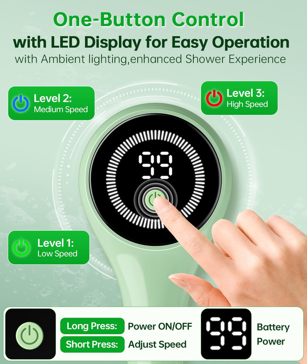 LUBEJR three-speed motor adapts to skin type and routine.