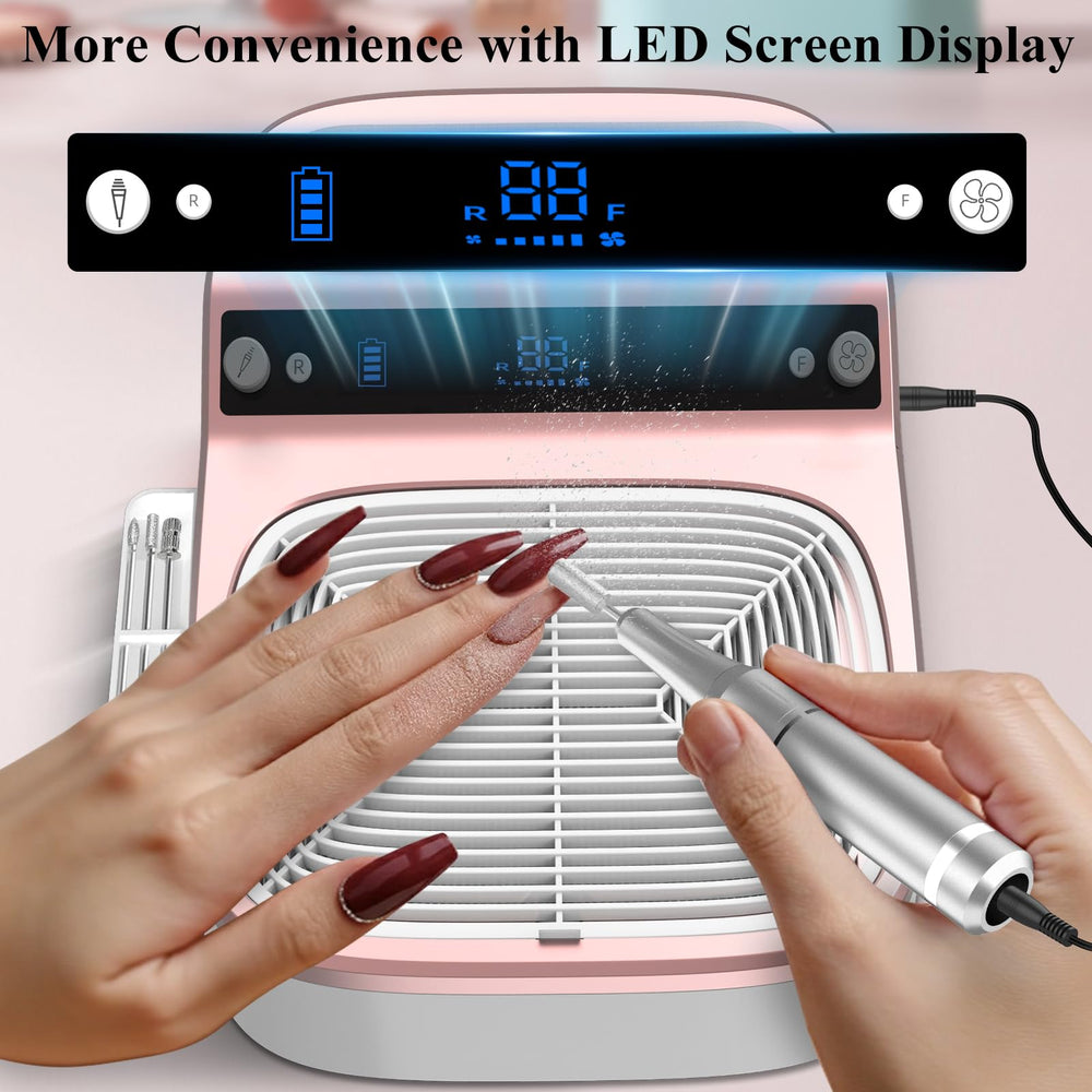 LUBEJR forward and reverse rotation enables precise nail shaping.