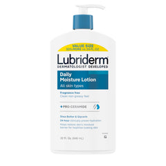 Lubriderm botella 32oz con bomba para uso diario en piel seca