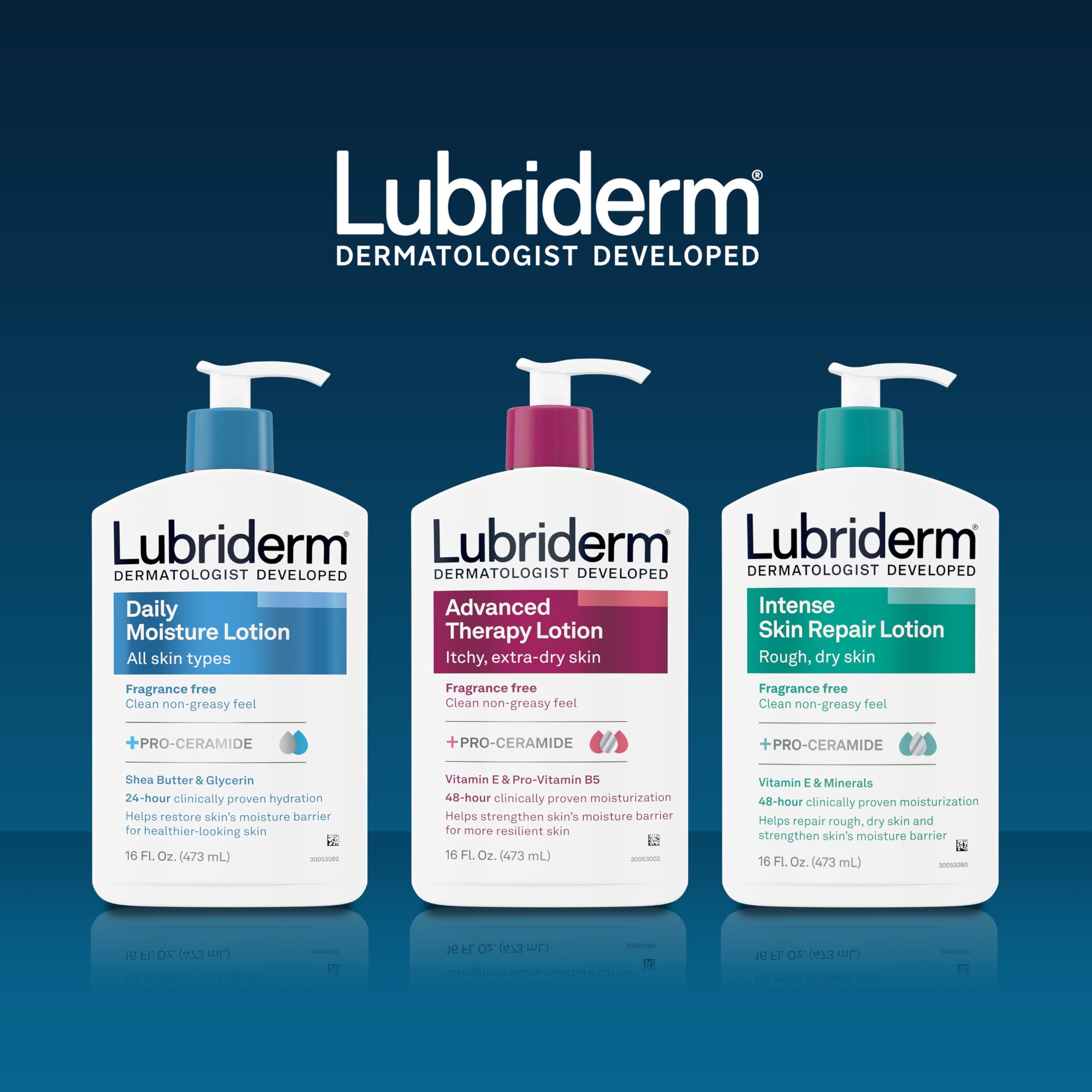 Lubriderm Daily Moisture Lotion applied to hands and body