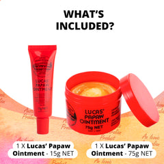 Lucas Papaw lip ointment 15g travel tin for on-the-go moisture
