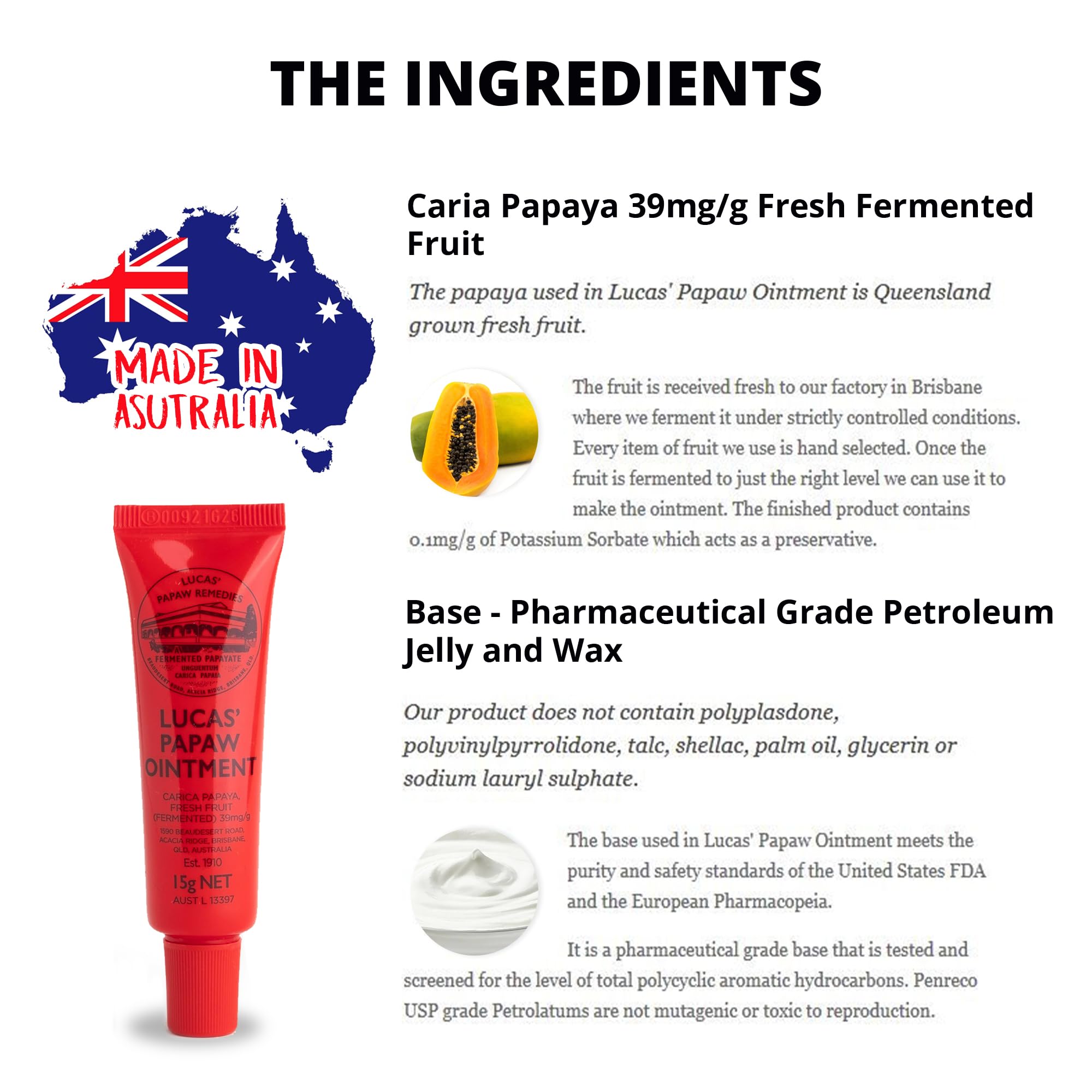 Lucas Papaw balm texture close-up showing smooth versatile healing cream