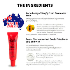 Lucas Papaw balm texture close-up showing smooth versatile healing cream