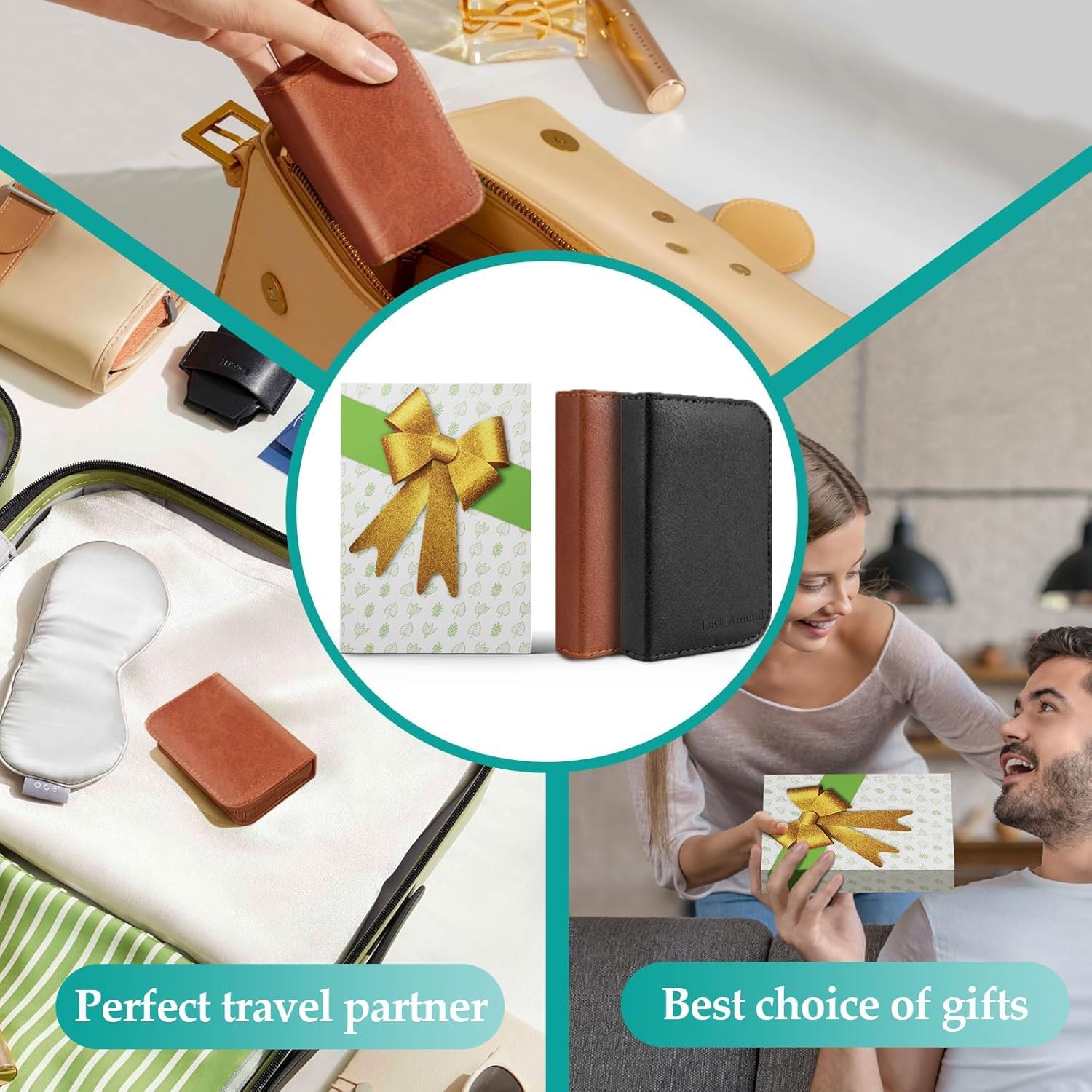LUCK AROUND gift-ready manicure set, elegant black design for everyone.