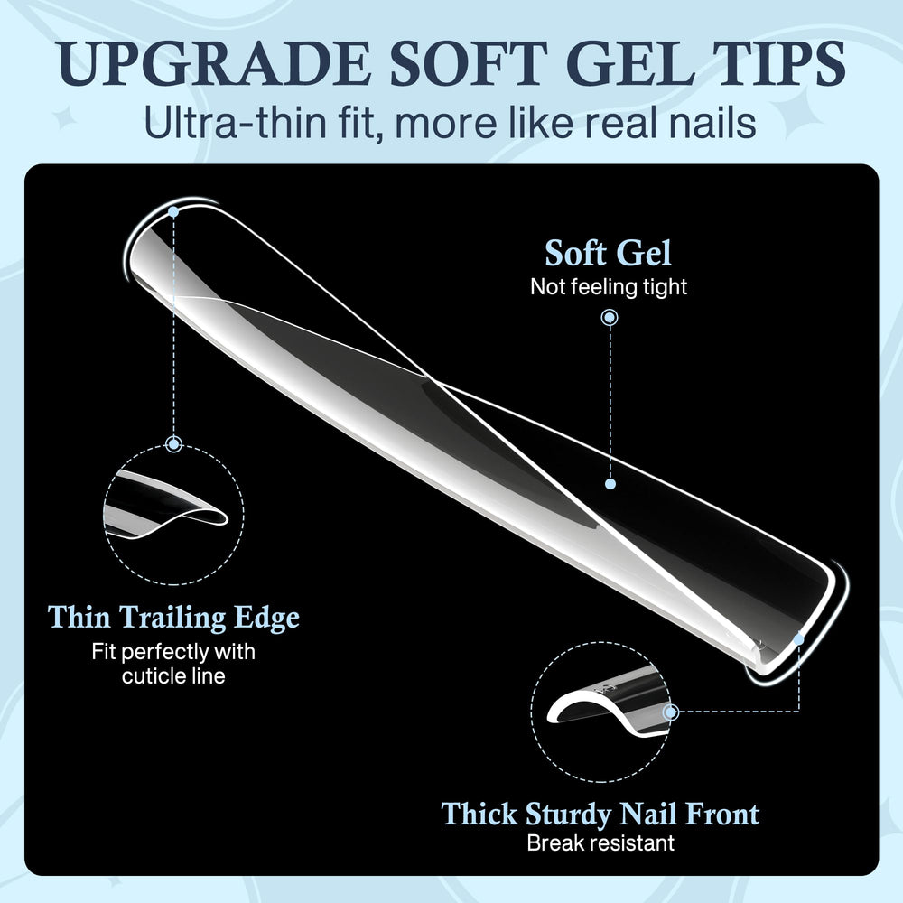 Luckyfairy 120 tips across 12 sizes for precise fit on diverse nail shapes.