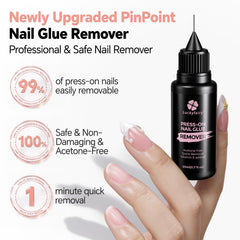 Luckyfairy Acetone-free formula highlighted as skin-friendly and nourishing.