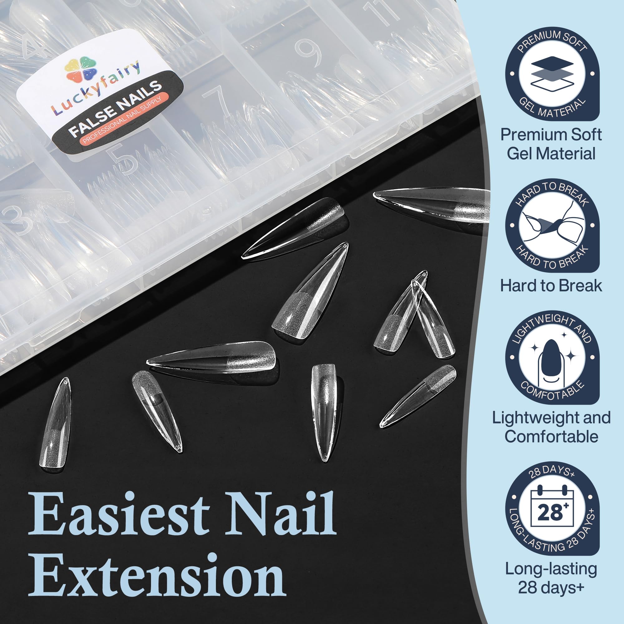 Luckyfairy easy removal with acetone for quick style changes