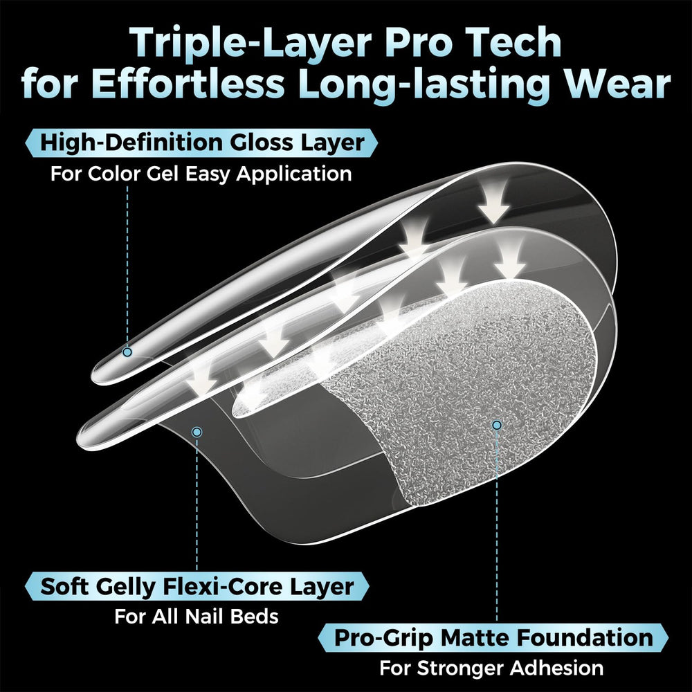 Luckyfairy foldable soft gel tips bend easily for custom shapes