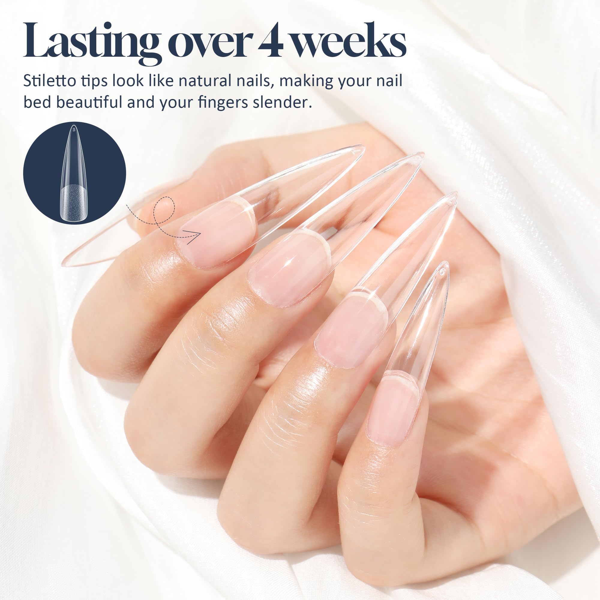 Luckyfairy gel nail tips soft and flexible with strong durability
