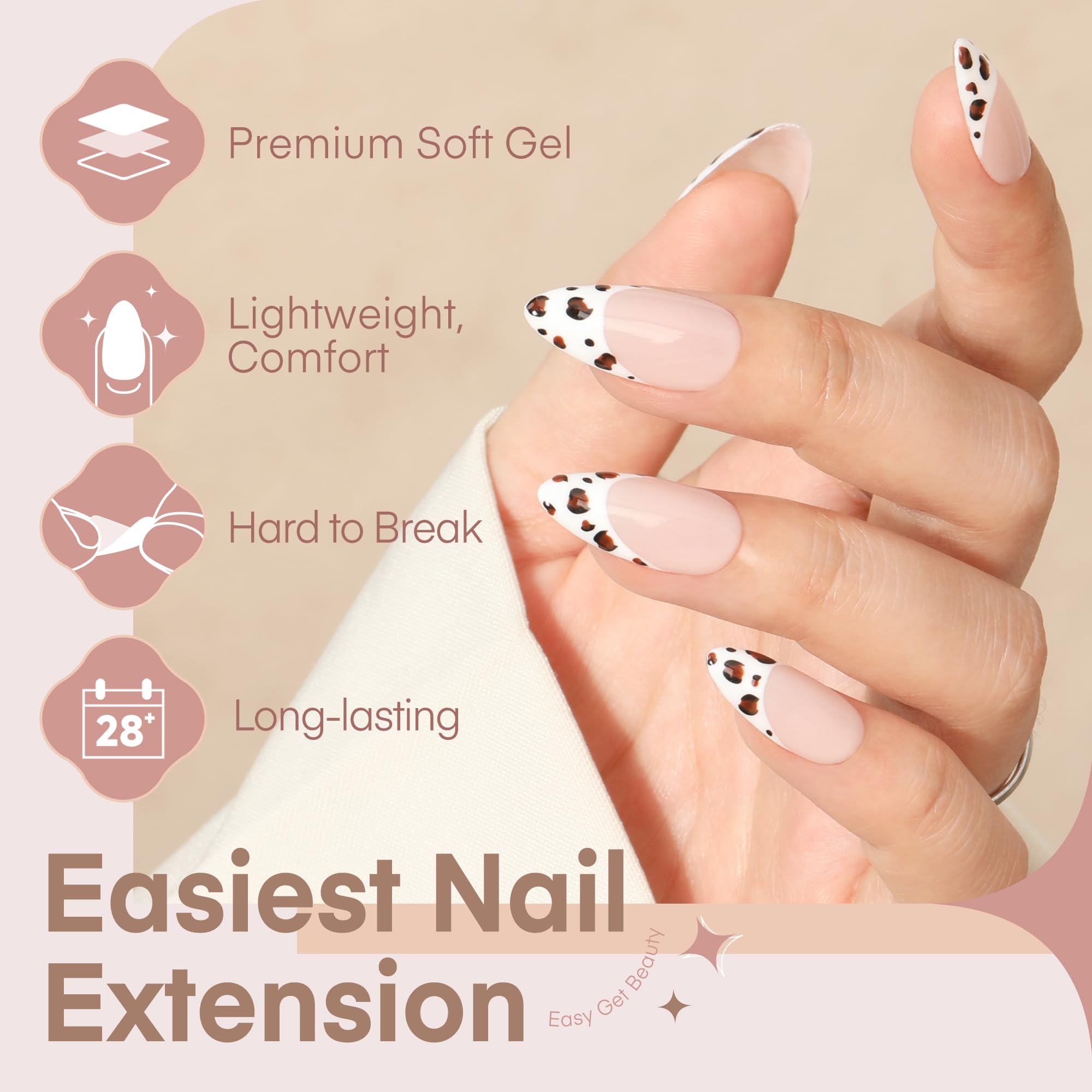 Luckyfairy Gelly Tips 12 sizes US size chart shows precise sizing