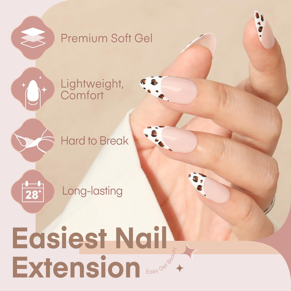 Luckyfairy Gelly Tips 12 sizes US size chart shows precise sizing
