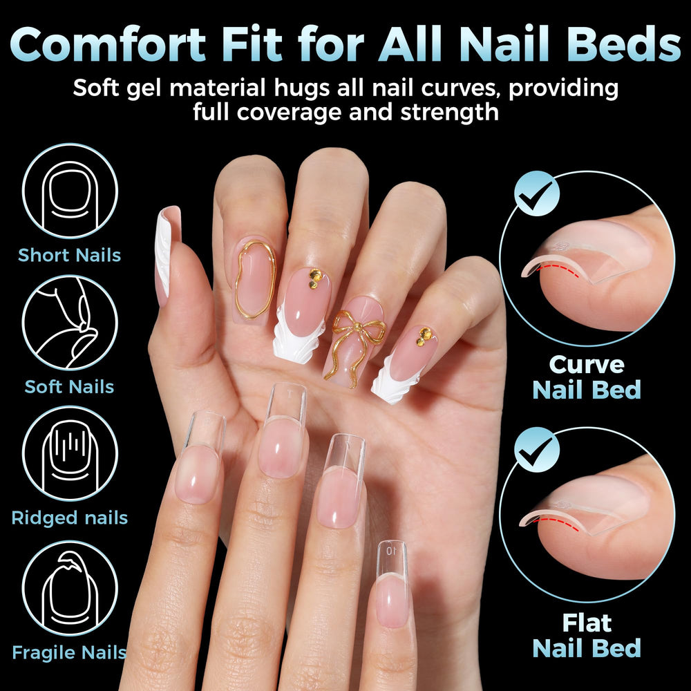 Luckyfairy half-matte surface texture aids adhesion without excessive filing