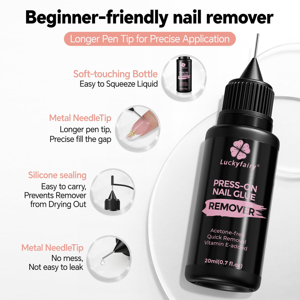 Luckyfairy Leak-proof cap keeps remover fresh during travel.