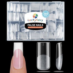 Luckyfairy medium square nail tips packaging for at-home DIY manicure