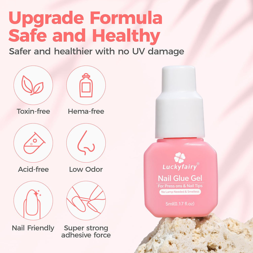 Luckyfairy glue helps repair damaged nails with quick bonding for tips.