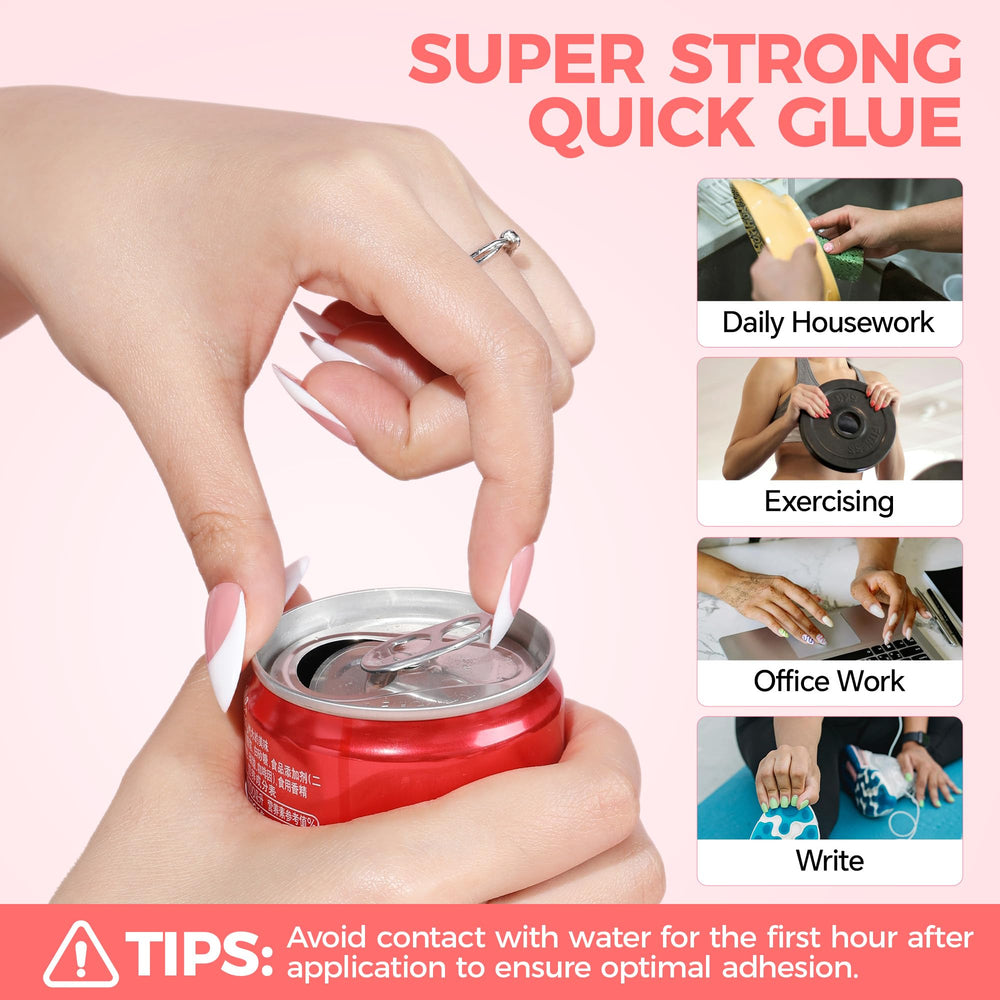 Luckyfairy professional salon quality gel nail glue for home manicures.