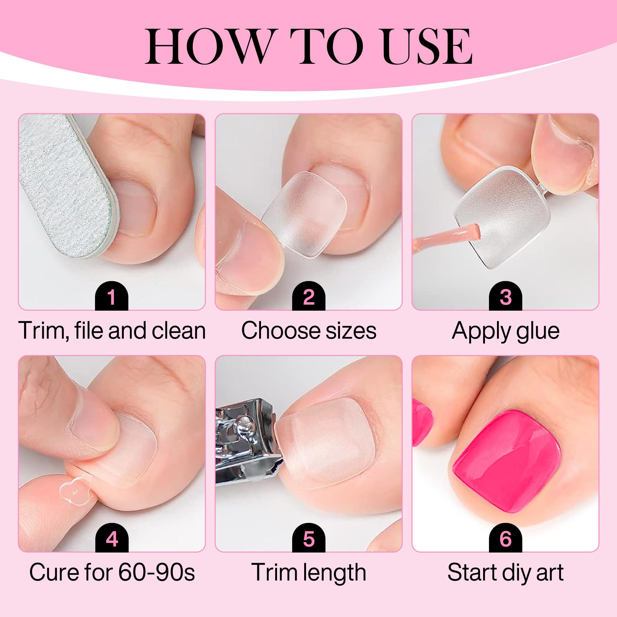 Luckyfairy salon-quality toe art kit look for professional results at home.