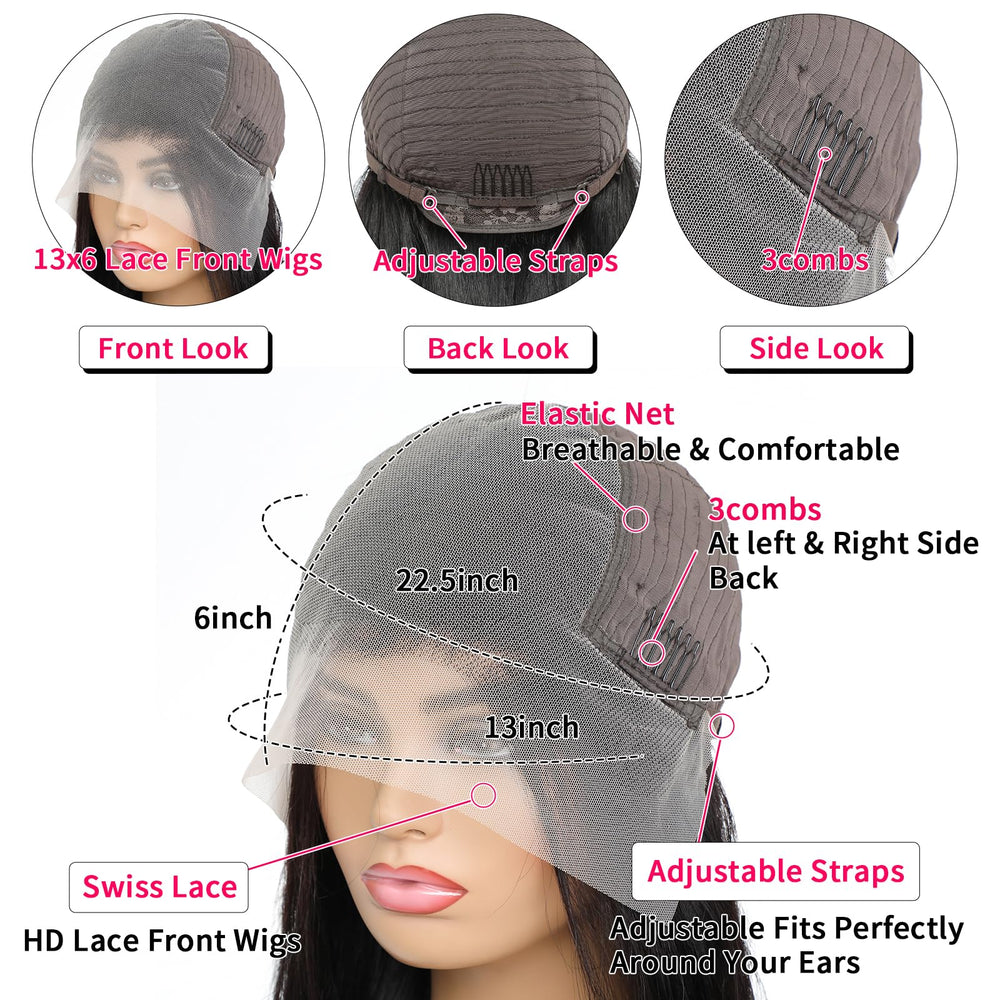 Lucksee 13x6 deep curly wig with adjustable cap for secure fit