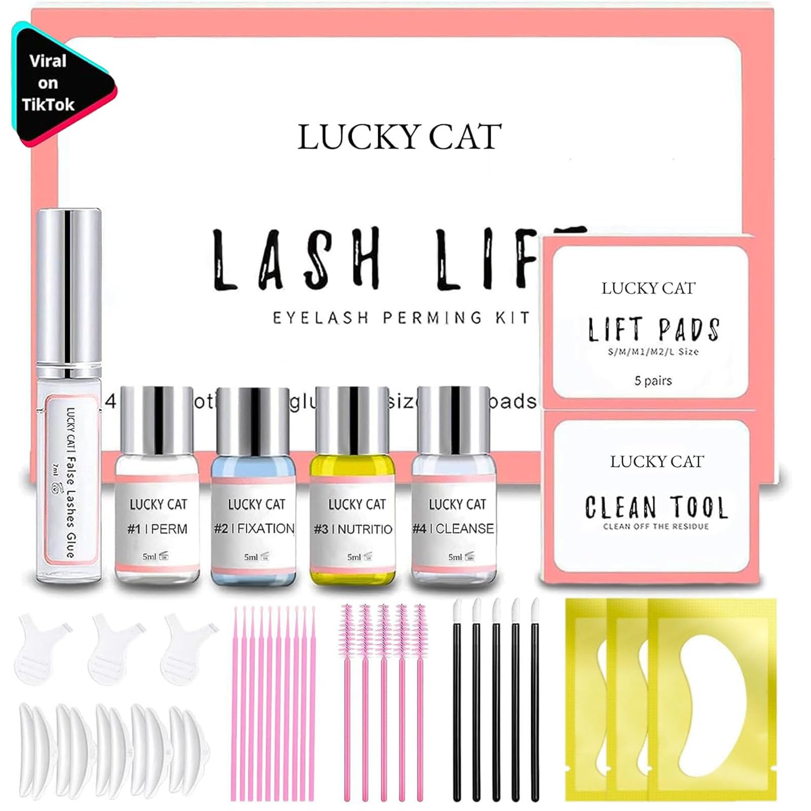 LUCKY CAT kit contents spread for a complete DIY setup
