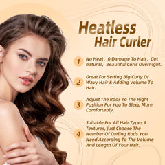Luckybear overnight curl finish shows long-lasting bounce without heat damage.