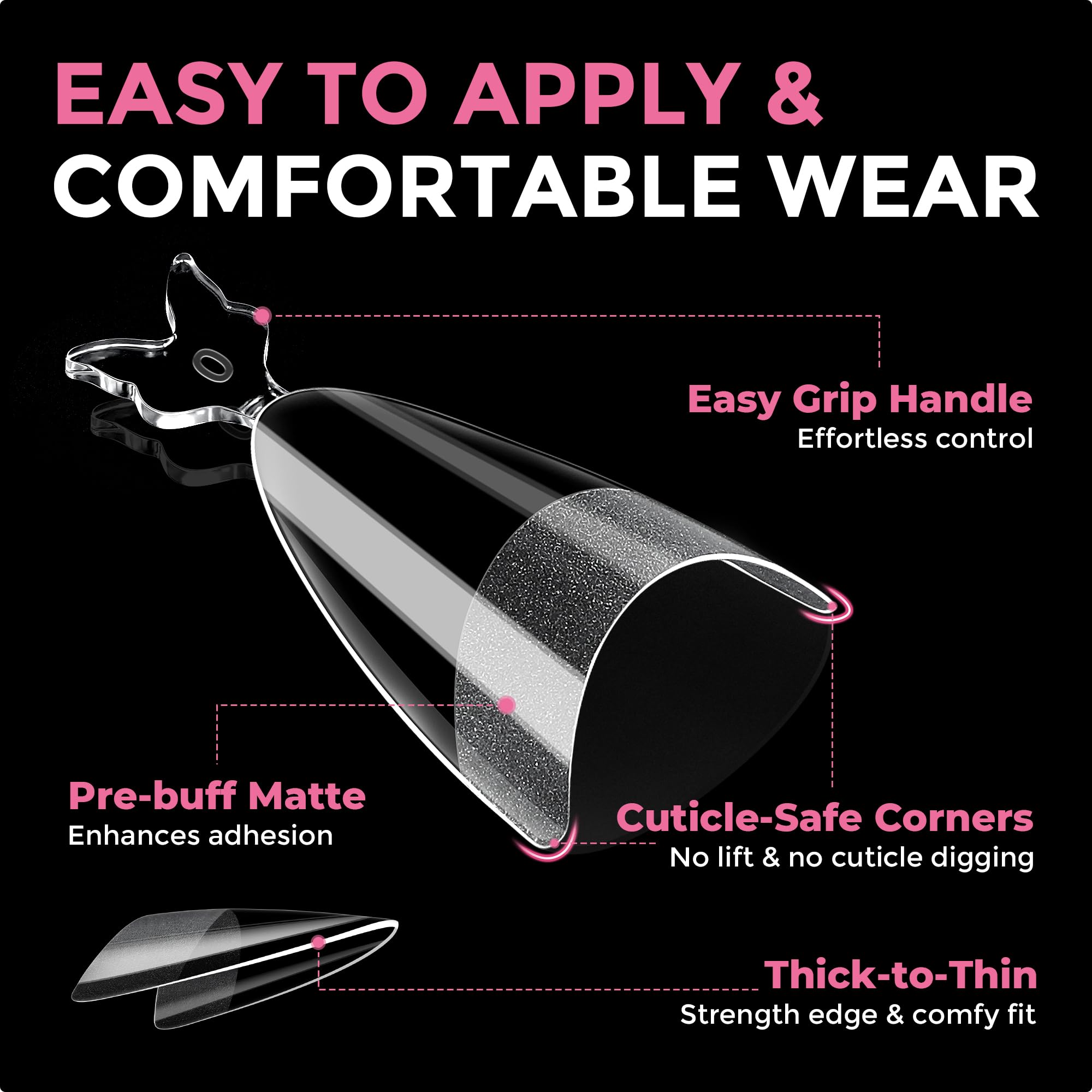 Luckyfairy 12 sizes for diverse nail beds, versatile for DIY.