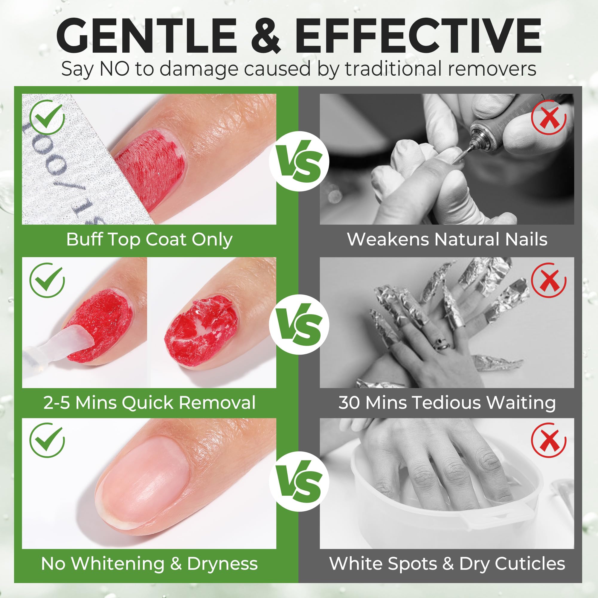 Luckyfairy 15ml remover bottle shown for quick lift without acetone.