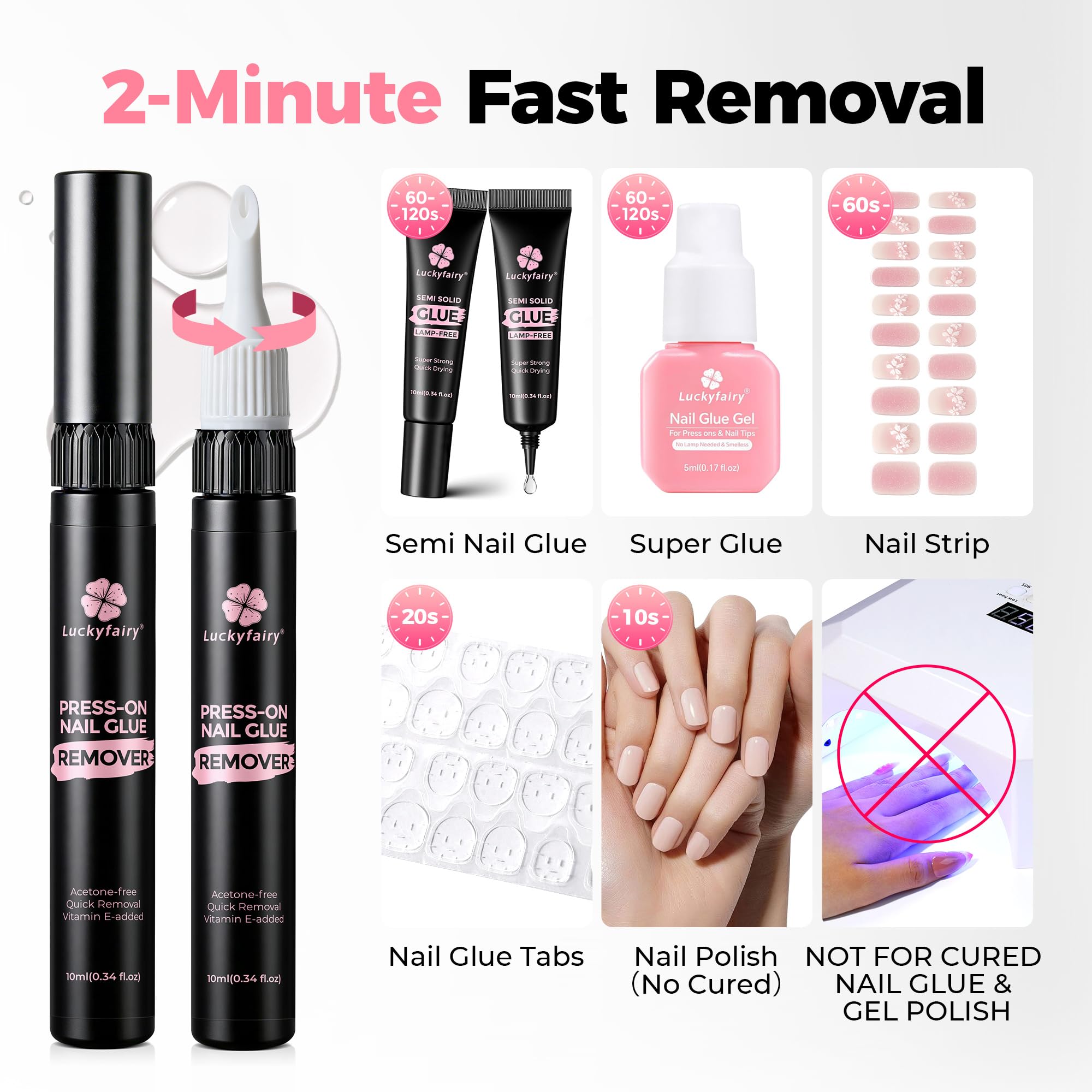 Luckyfairy remover pen dissolves semi-solid glue quickly without harsh chemicals