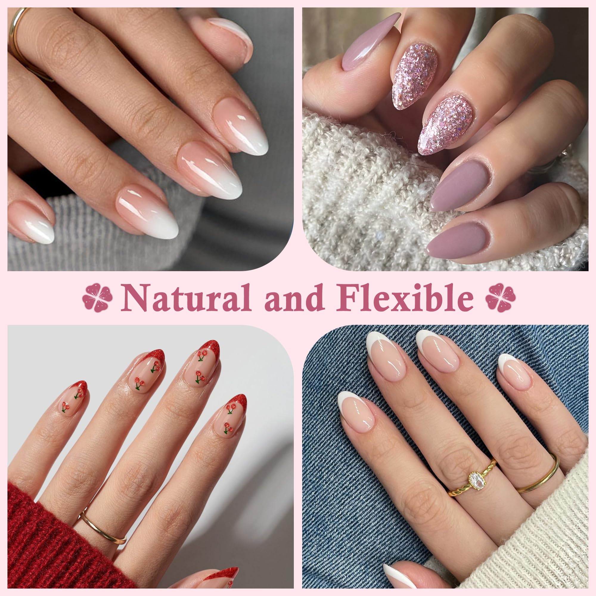 Luckyfairy uñas de gel suave con mango numerado para aplicación fácil.