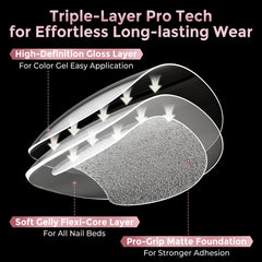 Luckyfairy clear short almond tips back-end thin curve for natural wear.