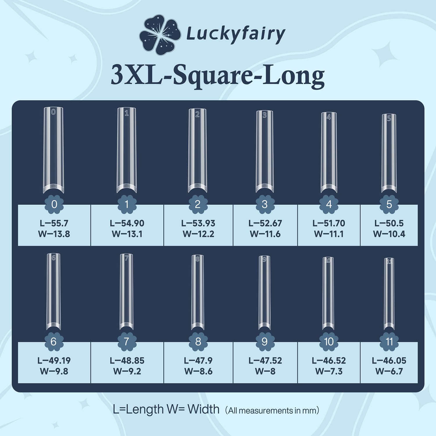 Luckyfairy DIY manicure-ready nail tips ideal for home nail extensions.