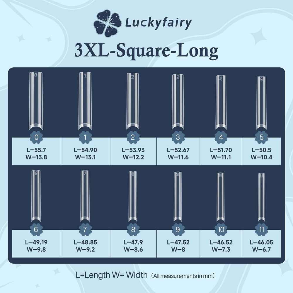 Luckyfairy DIY manicure-ready nail tips ideal for home nail extensions.