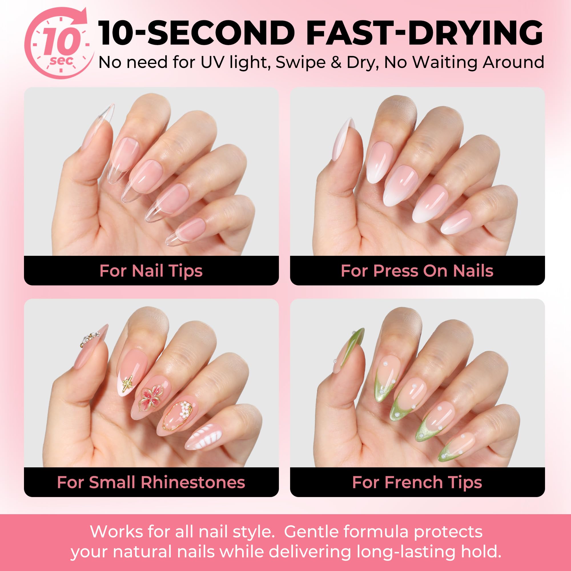 Luckyfairy usos versátiles para uñas postizas, tips y diseños