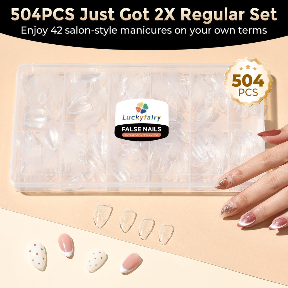 Luckyfairy foldable soft gel tips bend easily for precise shaping.