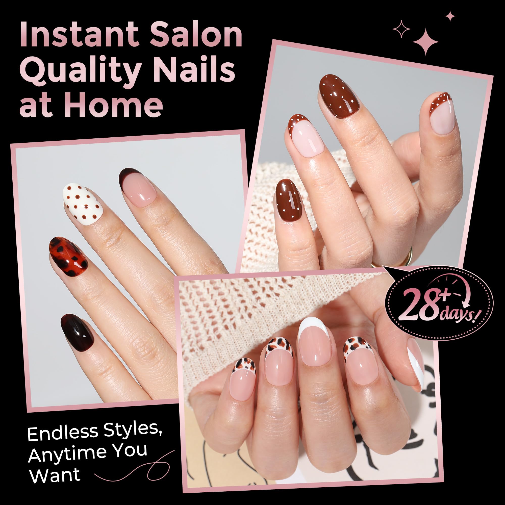 Luckyfairy full-cover gel tips in a soft clear tone for seamless extensions