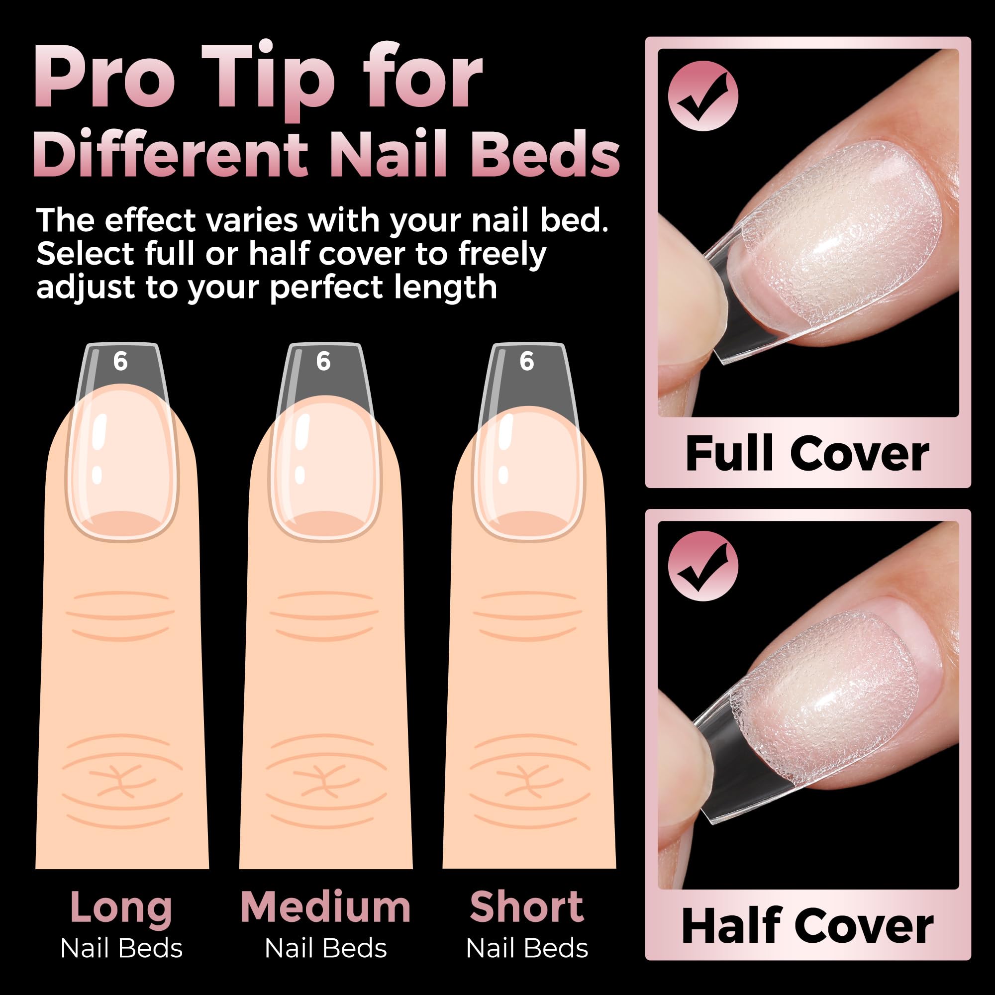 Luckyfairy Gel nail extensions for gel acrylic dip uses