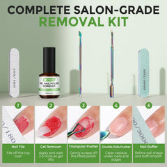 Luckyfairy nail file and buffer delivering smooth removal edges.