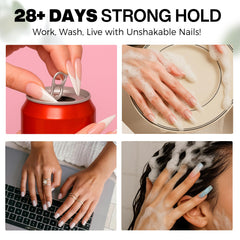 Luckyfairy Nail Glue Gel holds nails up to 28 days with proper cure