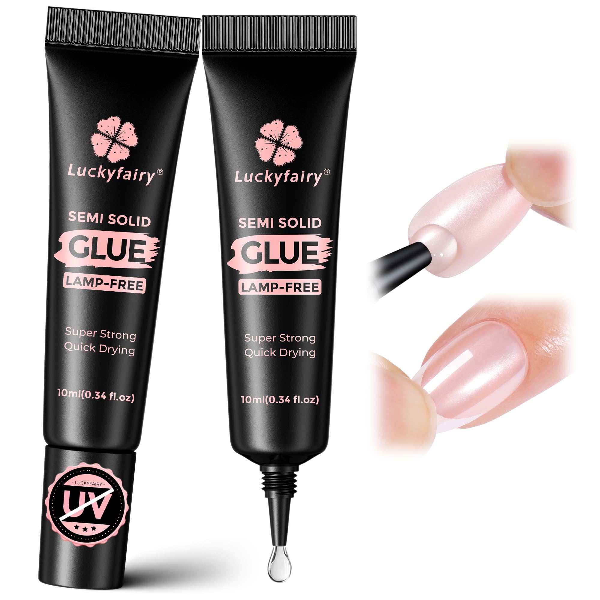 Luckyfairy nail glue quick-dry action for fast press-on applications