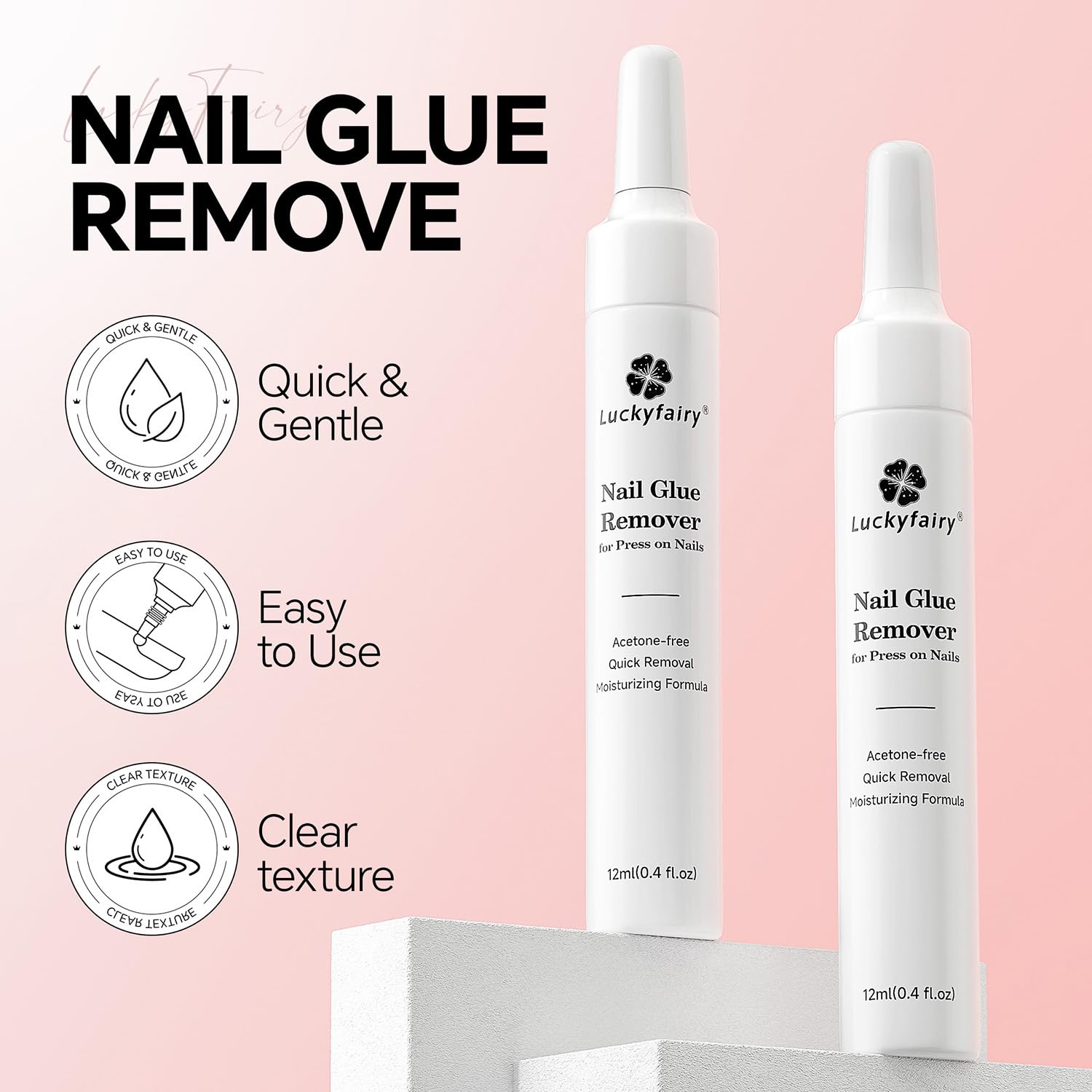 Luckyfairy remover applicator tip detail for precise application