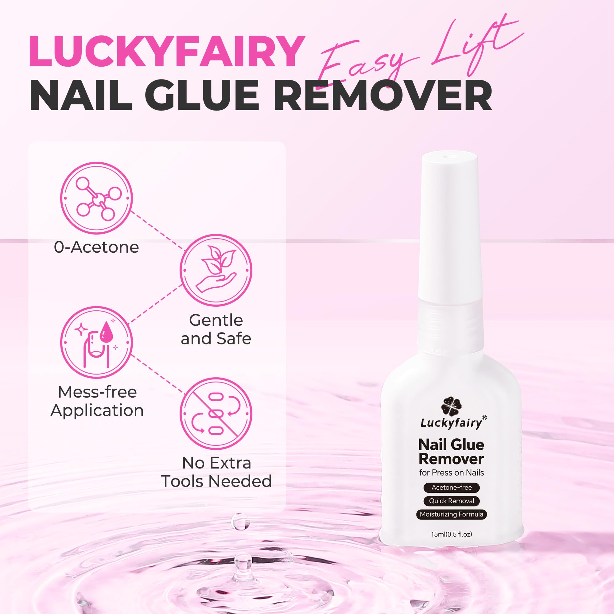 Luckyfairy remover handles polish, glue, tabs, and stains in one go.