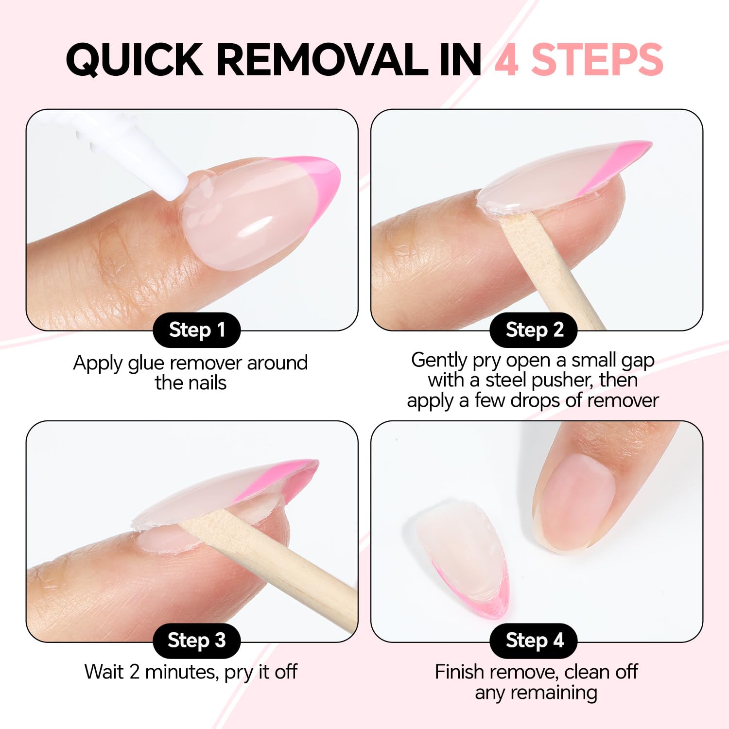 Luckyfairy nail glue remover packaging box with inserts visible