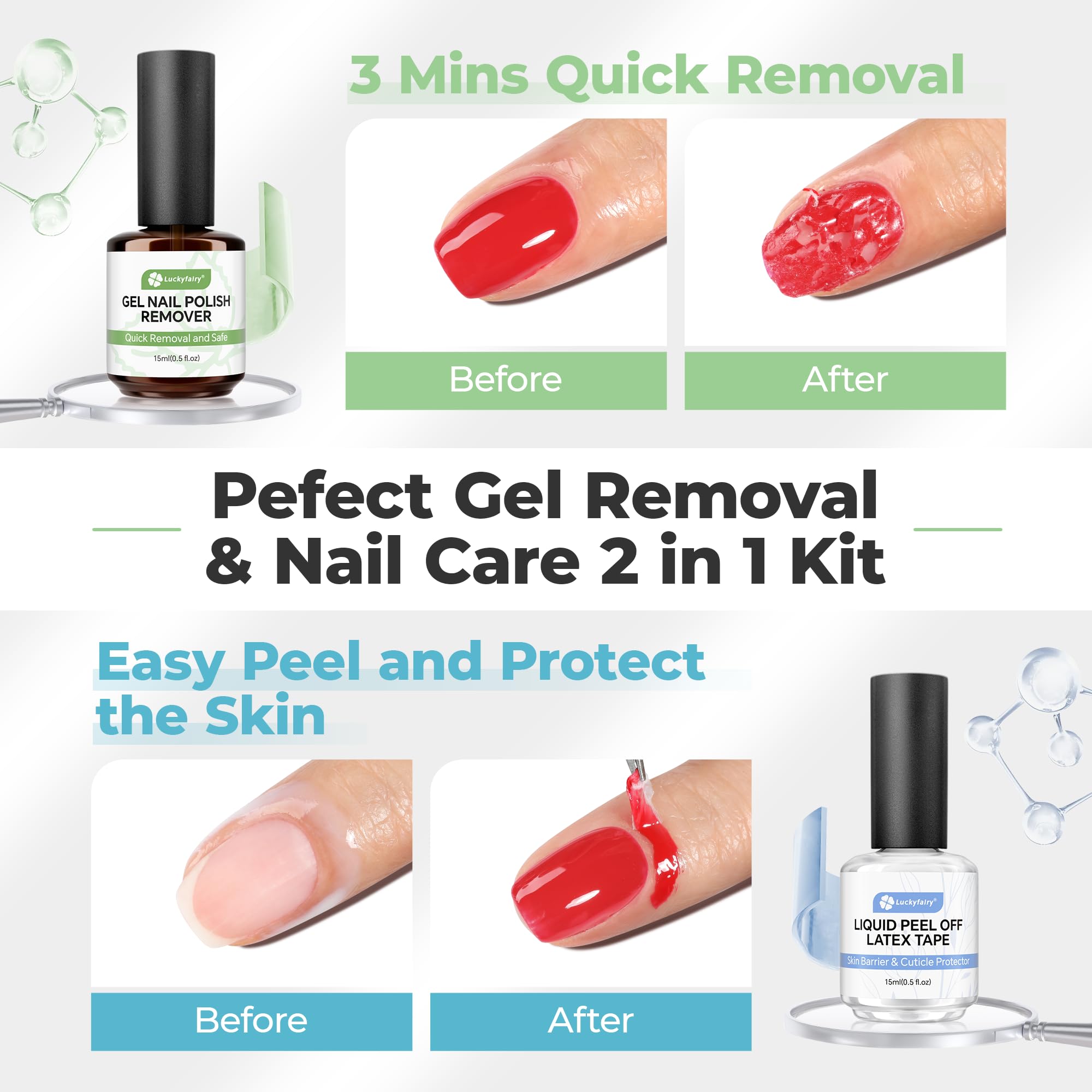 Luckyfairy peel-off liquid latex bottle—protects skin during removal