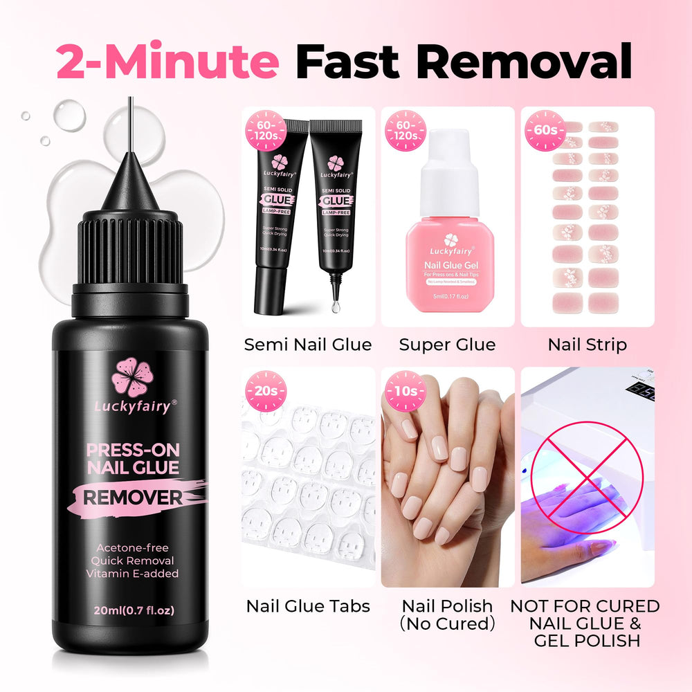 Close-up of the dropper tip delivering targeted Luckyfairy remover with minimal skin contact