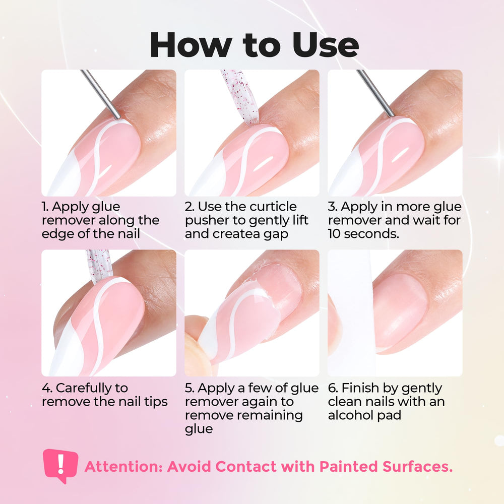 Finished nails are smooth and clean after using Luckyfairy remover